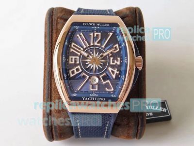 Replica Franck Muller Vanguard Yachting V45 Watch Rose Gold - Swiss ETA2824